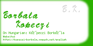 borbala kopeczi business card